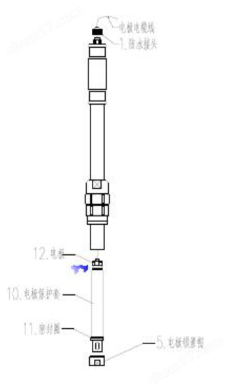 PH电极配套PP材质伸缩式支架